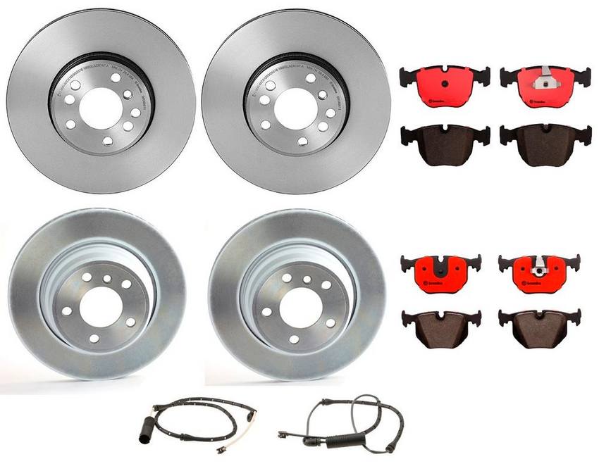 Brembo Brake Pads and Rotors Kit - Front and Rear (332mm/324mm) (Ceramic)